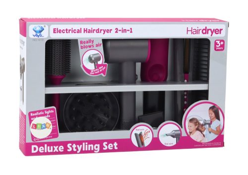 Fodrászkészlet, szárítógép, hajvasaló, cserélhető tippek