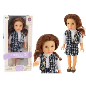 Doll Elegáns Kockás Ruhák Barna Haj
