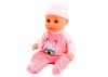 Interaktív rózsaszín pizsamás csecsemő baba, kiegészítőkkel, 32cm