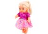 Interaktív rózsaszín ruhás csecsemő baba kiegészítőkkel, 28cm