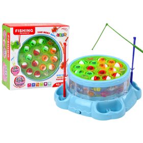 Játék horgászbotok fényei kéken szólnak