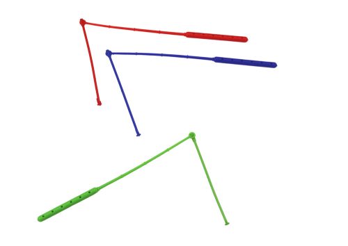 Játék horgászbotok fényei kéken szólnak