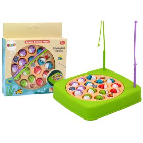 Horgász arcade játék, 15 db horgászbot, zöld