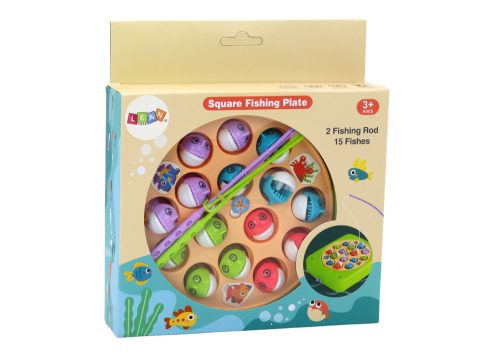 Horgász arcade játék, 15 db horgászbot, zöld