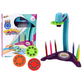 Rajzprojektor 3 cserélhető lemez, toll lila