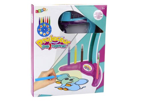 Rajzprojektor 3 cserélhető lemez, toll lila