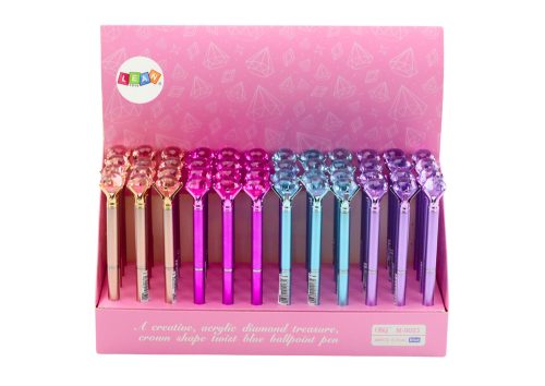 Gyémánt golyóstoll matt kék 0,7 mm-es utántöltővel