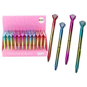   Gyémánt golyóstoll fényes arany színű kék ​​utántöltő 0,7 mm-es keverék