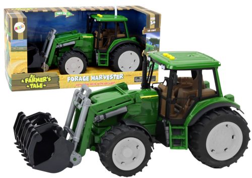 Mezőgazdasági traktor kotrógép nagy zöld fények hangjai