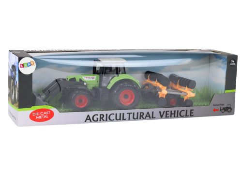 Mezőgazdasági traktor kotrógép tárcsás borona zöld meghajtással