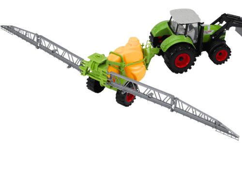 Mezőgazdasági traktor kotrógép permetező meghajtással zöld