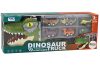 Dinoszaurusz teherautó szállító rugók 6db fények zöld hangok