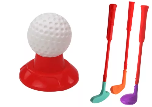 Minigolf készlet gyerekeknek, kerekeken kocsival