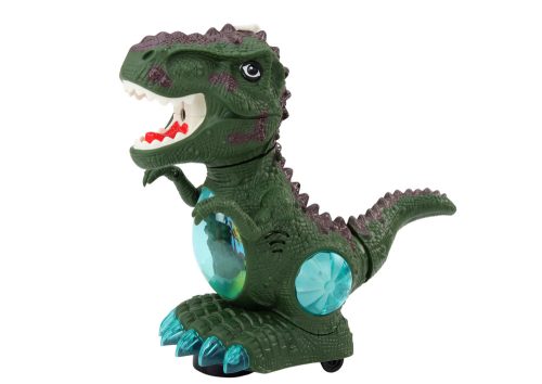 Dinoszaurusz táncoló akadályérzékelő fényei zölden hangzanak