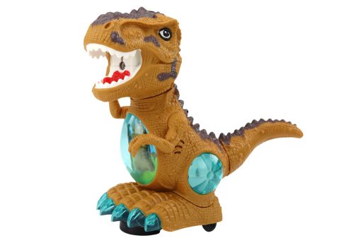 A dinoszaurusz táncoló akadályérzékelő fényei sárgán hangzanak