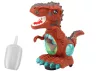 A dinoszaurusz táncoló akadályérzékelő fényei barnán hangzanak