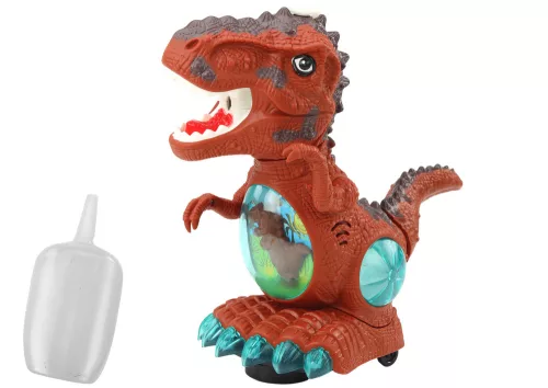 A dinoszaurusz táncoló akadályérzékelő fényei barnán hangzanak