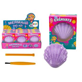 Régészeti készlet sellő kagylóvéső ecsettel