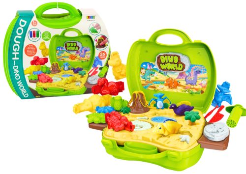 Playdough Dinoszaurusz Világ Bőröndben Formák Szerszámok Zöld