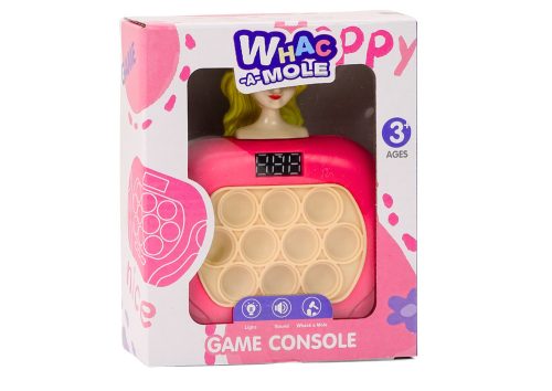 Pop-It Wac A Mole Doll Lights Hangok Pink játék
