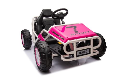 Akkumulátoros autós buggy A8812 rózsaszín 24V