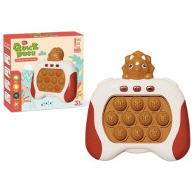   Triceratops Pop It elemmel működő szenzoros játék fényei barnán hangzanak