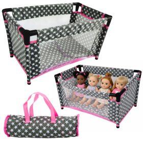 Csillagágy babáknak Alice szürke-rózsaszín