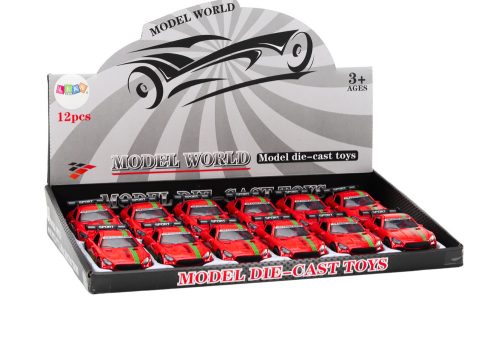 Sportautó 1:32 akciófigura spoiler fém piros hangok