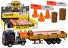 Teherautó pótkocsival kék 1:24 TIR teherautó-tartozékok Hangok