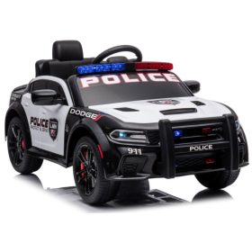   Akkumulátoros Dodge Charger Police autó, fehér és fekete színben
