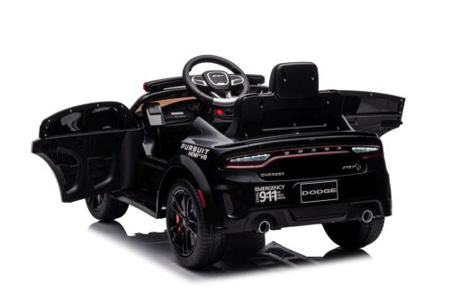 Akkumulátoros Dodge Charger Police autó, fehér és fekete színben