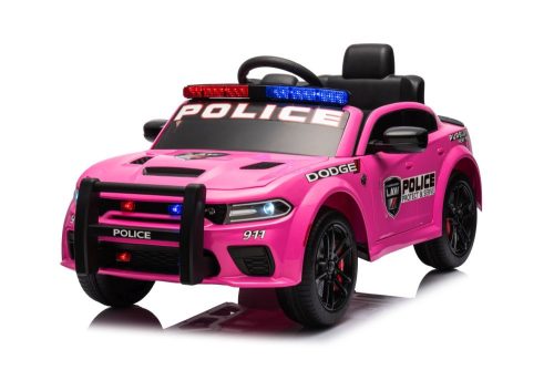 Akkumulátoros autós Dodge Charger Police rózsaszín