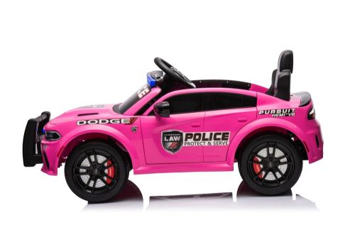 Akkumulátoros autós Dodge Charger Police rózsaszín