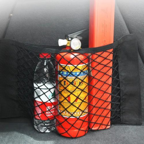 Autó csomagtartó hálószervező csavaros táska erős zseb 20 x 26 cm