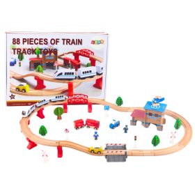   Állítsa be a vasúti síneket Fa vasúti kocsik épületek 88 El