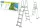 Biztonságos medencelétra 132 cm Bestway 58332