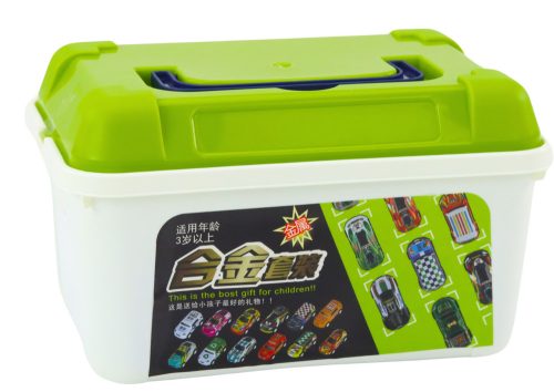 Rugós készlet bőröndben, 30 db. Autók