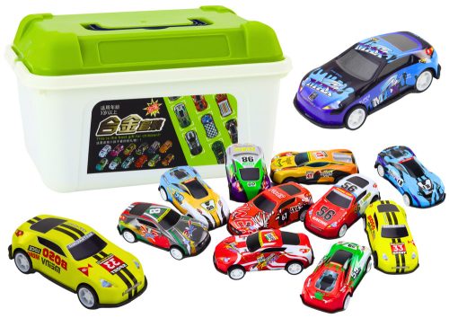 Rugókészlet bőröndben 50 db. Autók