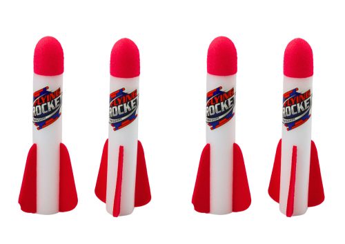 Triple Launcher Catapult Foam Rocket Push Up játék