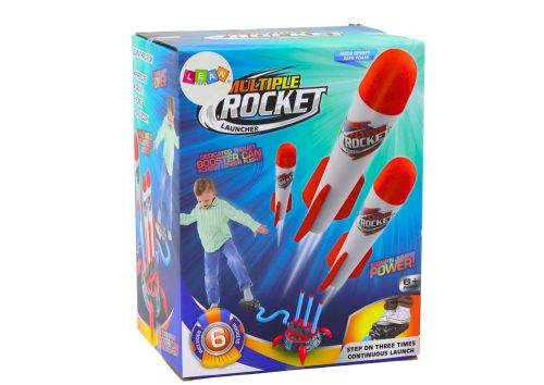 Triple Launcher Catapult Foam Rocket Push Up játék