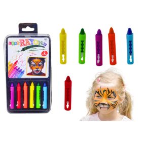 6 db színes arcfestő ceruza készlet