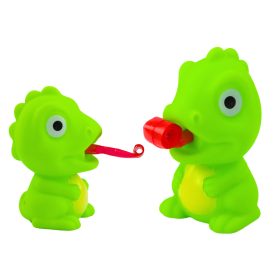 Gumi dinoszaurusz behúzható nyelvvel zöld 8cm