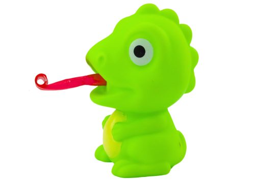 Gumi dinoszaurusz behúzható nyelvvel zöld 8cm