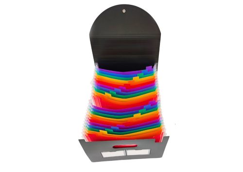 Szervező mappa rekeszekkel Színes fülek Dokumentumok A4