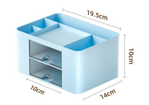Asztali tároló rendszerező fiókok kék