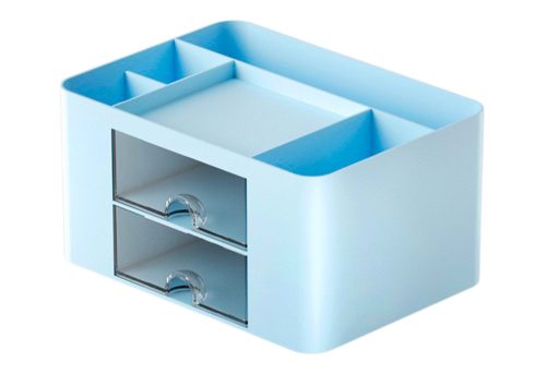Asztali tároló rendszerező fiókok kék