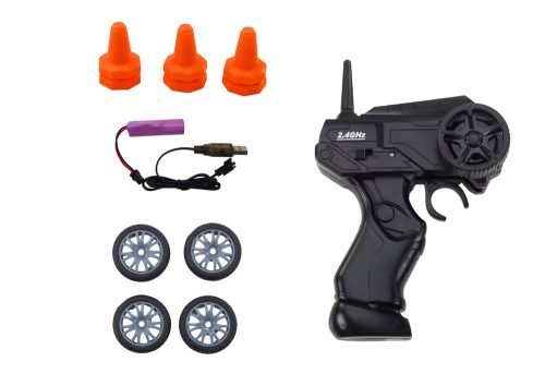 Távirányítós R/C sportkocsi 1:24 narancssárga cserélhető kerekek