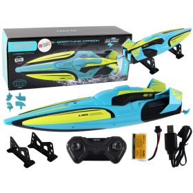 RC Water Boat 2,4G sárga-türkiz vízálló távirányító