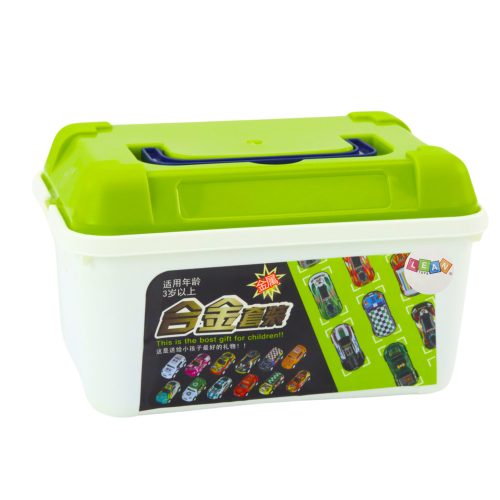 Rugós készlet bőröndben, 30 db. Autók