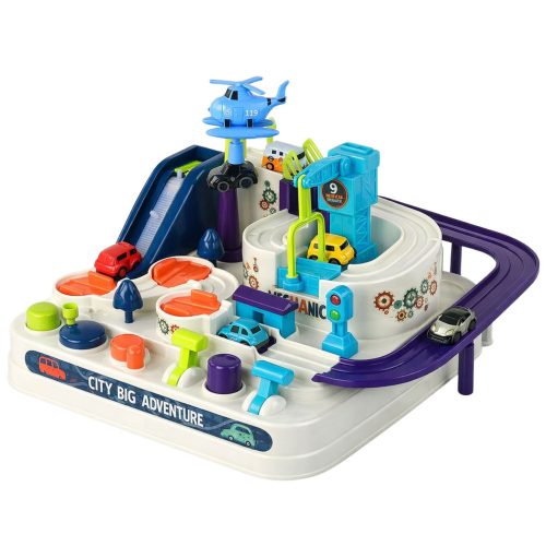 Akadálypálya interaktív parkoló gyerekeknek négy autó